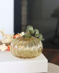 Amber Glass Translucent Pumpkin