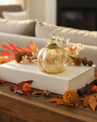 Amber Glass Translucent Pumpkin