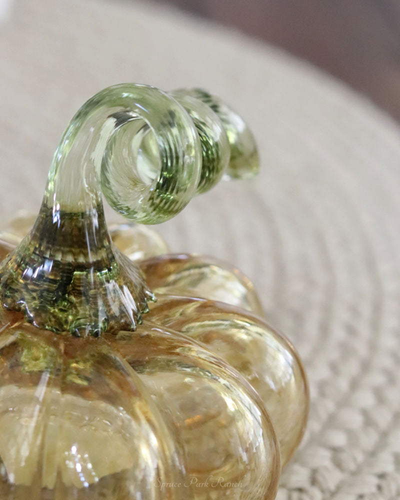 Amber Glass Translucent Pumpkin