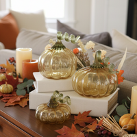 Amber Glass Translucent Pumpkin