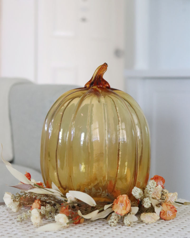 Amber Glass Pumpkin