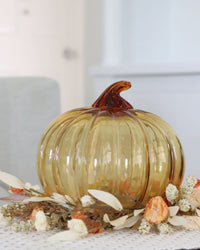Amber Glass Pumpkin