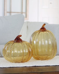 Amber Glass Pumpkin