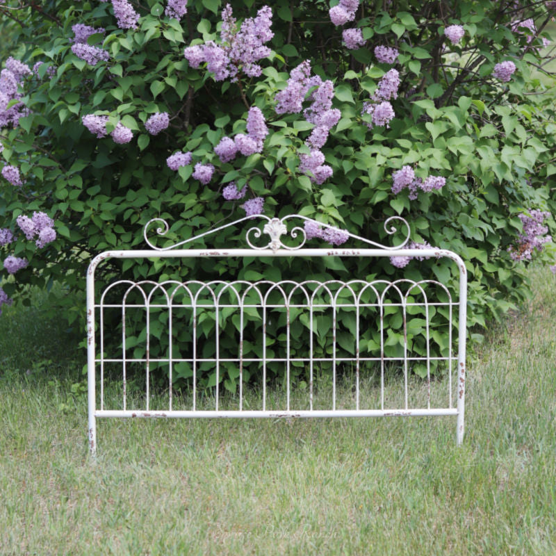 Distressed Metal Garden Fence