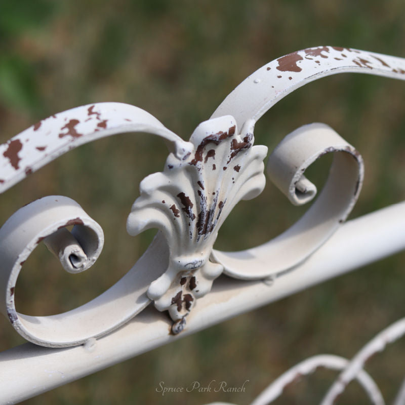 Distressed Metal Garden Fence