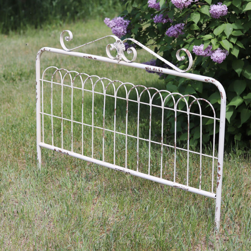 Distressed Metal Garden Fence