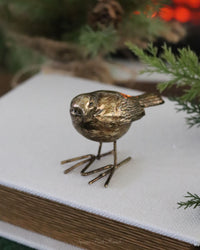 Antique Gold Resin Bird