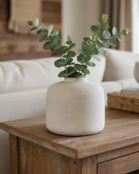Ivory Paper Mache Terracotta Handmade Vase