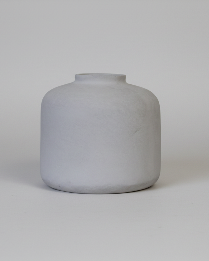 Ivory Paper Mache Terracotta Handmade Vase