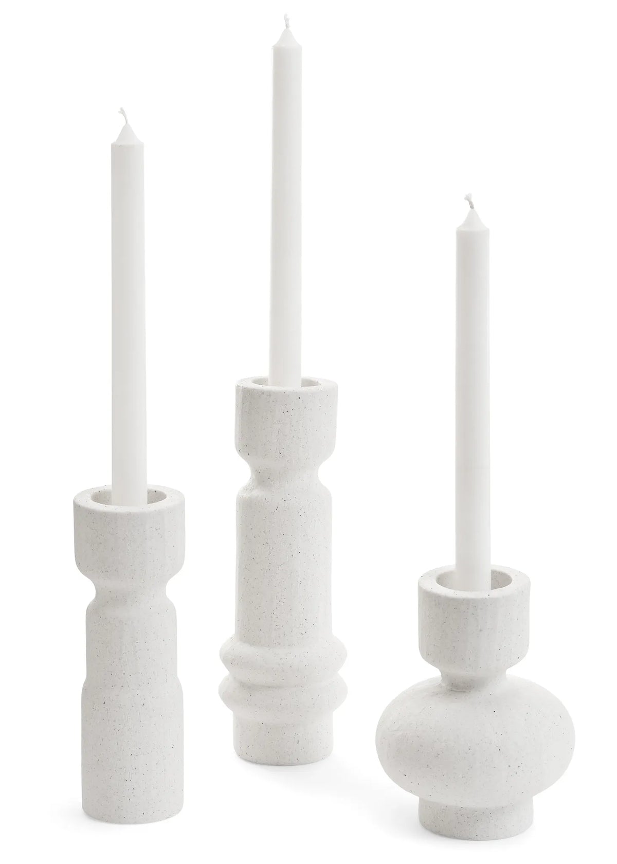 Ceramic Chalk White Candle Holder
