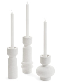 Ceramic Chalk White Candle Holder