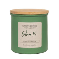 Crossroads Balsam Fir Coloured Glass Jar Candle 14oz