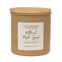 Crossroads Buttered Maple Syrup Coloured Glass Jar Candle 14oz