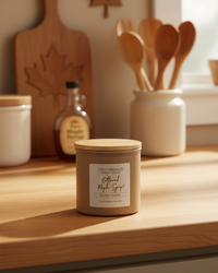 Crossroads Buttered Maple Syrup Coloured Glass Jar Candle 14oz