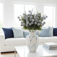 Flitter Poms Bush Blue 29"L