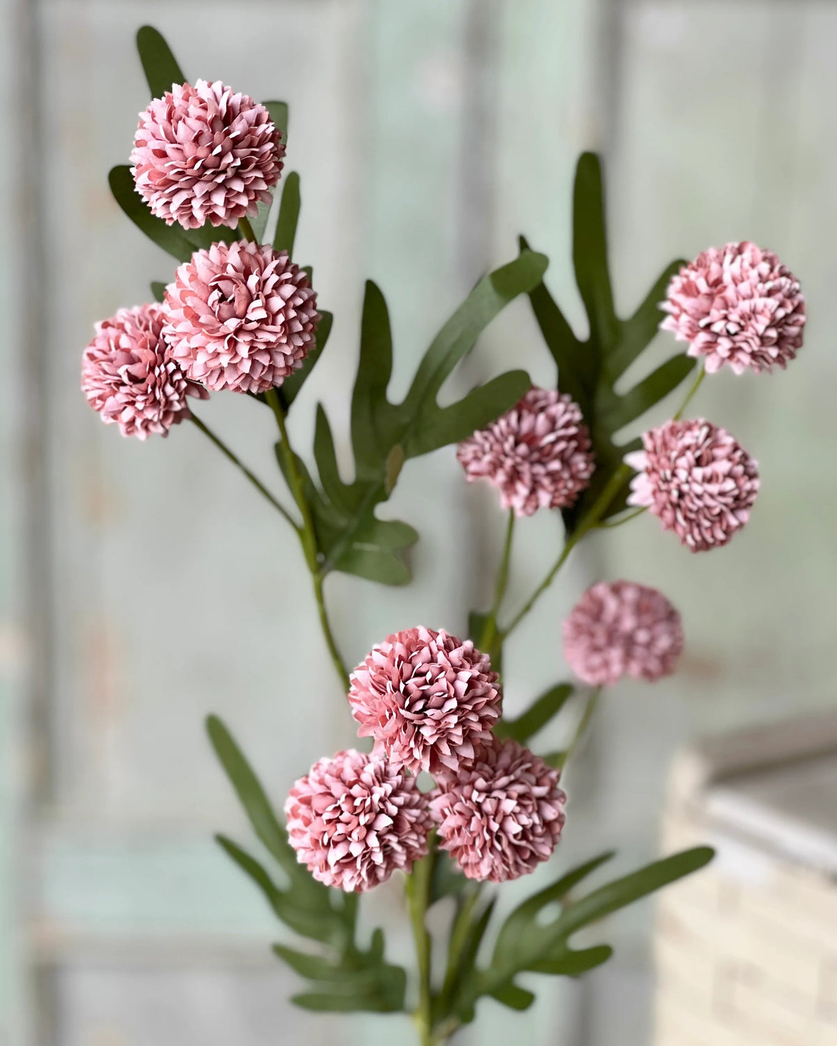 Flitter Poms Bush Rose 29"L