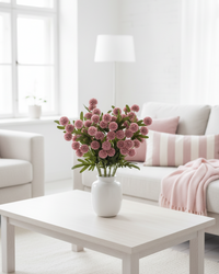 Flitter Poms Bush Rose 29"L