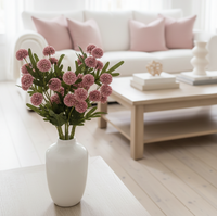 Flitter Poms Bush Rose 29"L