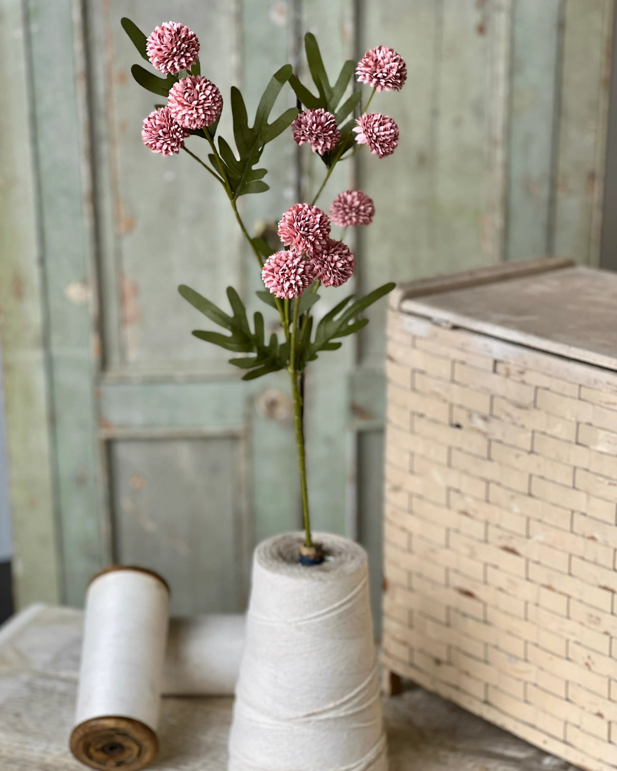 Flitter Poms Bush Rose 29"L