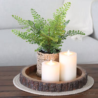 Rounded Bark Edge Wood Tray