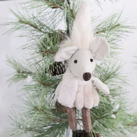 Beige Mouse Ornament