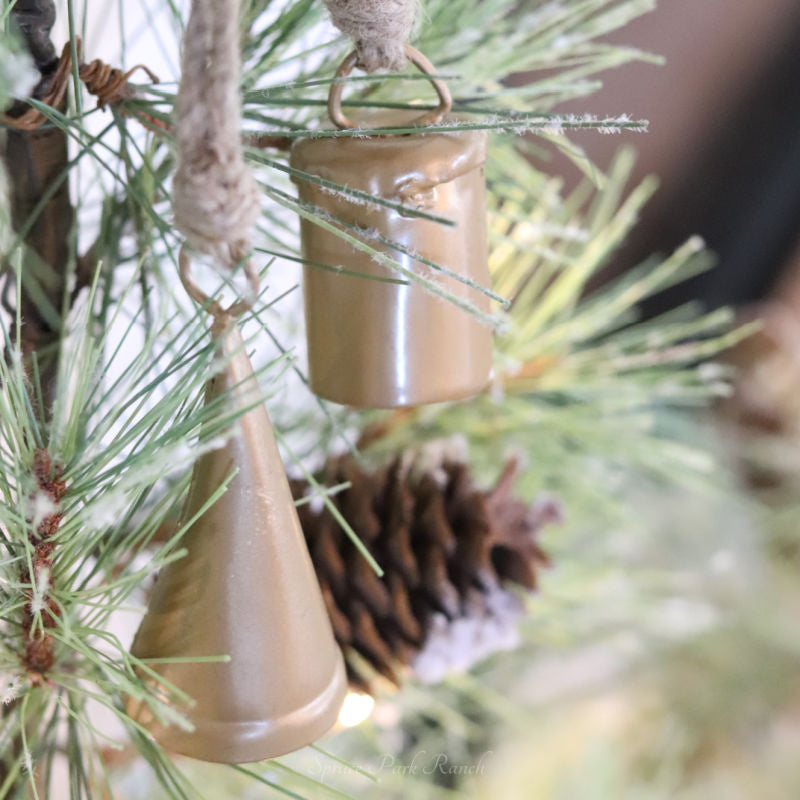 Handmade Mini Antique Bells Gold