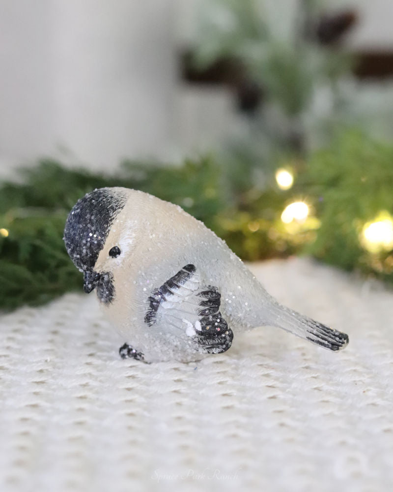 Holiday Chickadee Bird Figure
