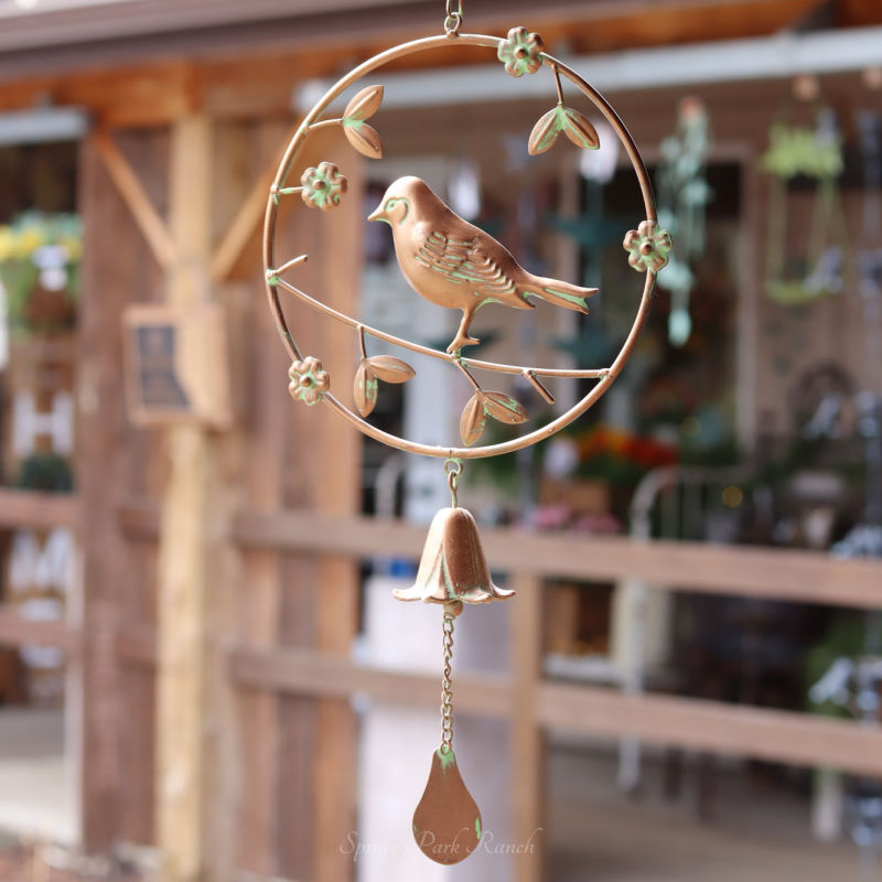 Metal Bird Wind Chime 23"L