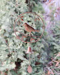 Metal Bird Wind Chime 23"L