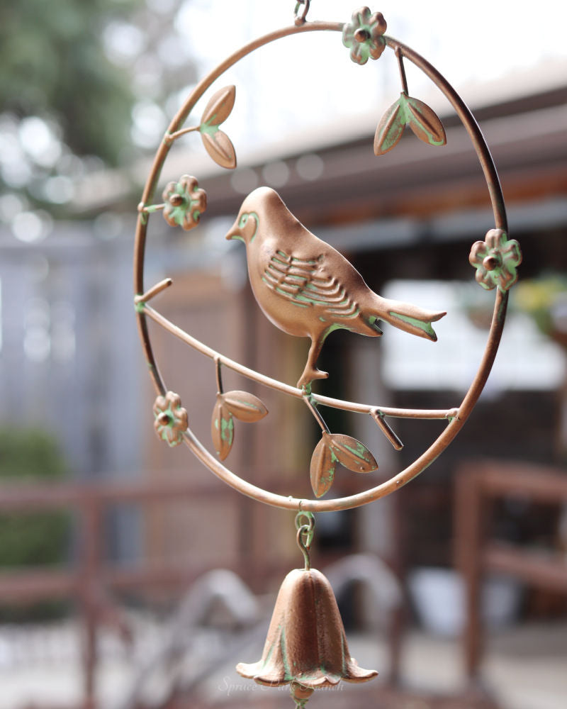Metal Bird Wind Chime 23"L