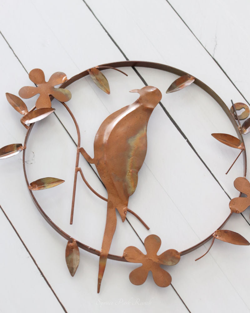 Metal Bird Wreath