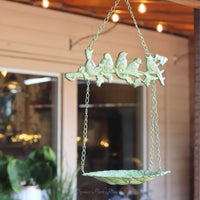 Metal Friendly Flock Hanging Bird Feeder