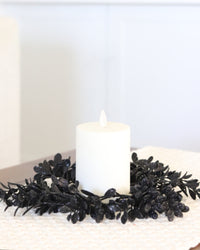 Black Glitter Candle Ring