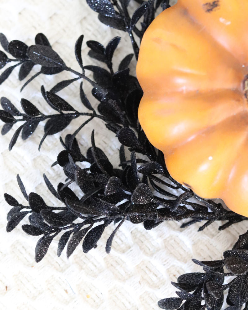 Black Glitter Candle Ring