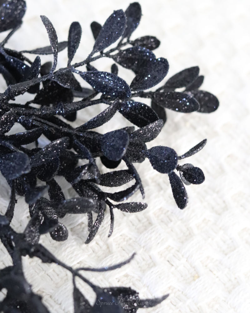 Black Glitter Candle Ring