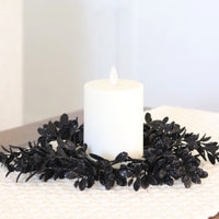 Black Glitter Candle Ring