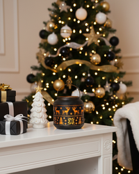 Light Up Metal Winter Lantern Black