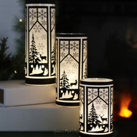 Black and White Winter Scene Cylinder