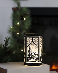 Black and White Winter Scene Cylinder