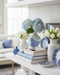 Porcelain Mini Bird Blue