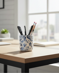 Blue Floral Drop Pot