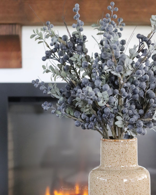 Blue Grape Berry Stem 28"