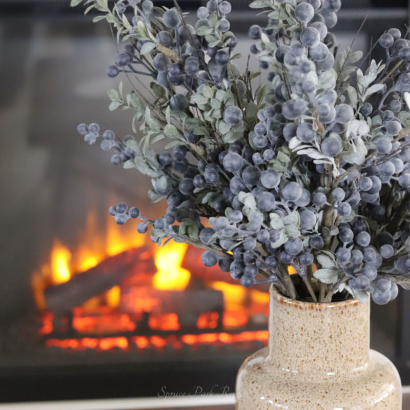 Blue Grape Berry Stem 28"