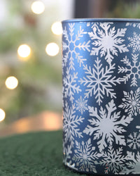 Blue Snowflake Candle Holder