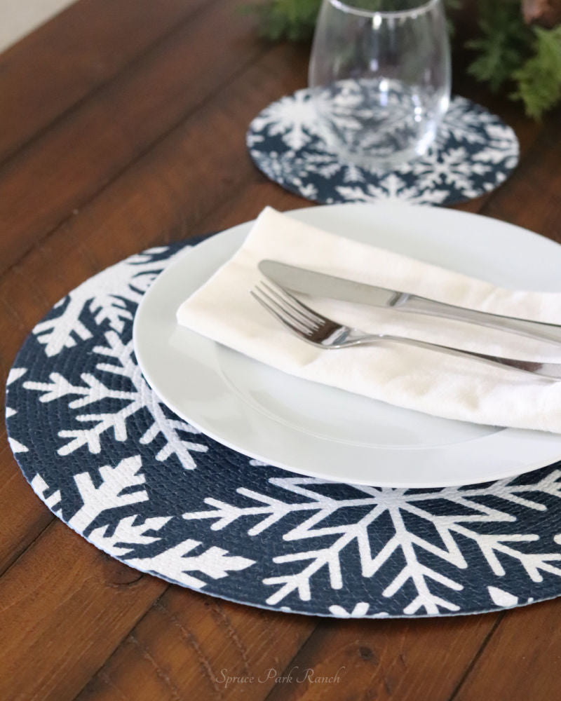 Blue Snowflake Textile Collection