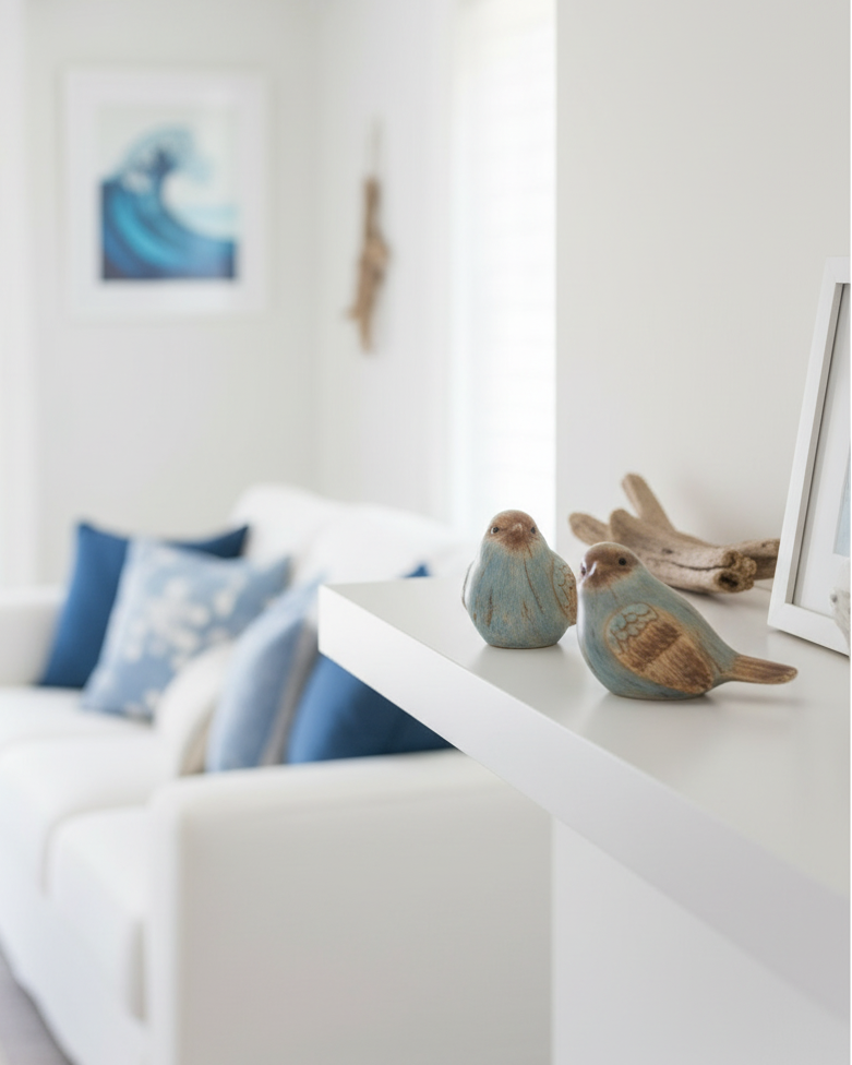 Resin Blue and Brown Bird