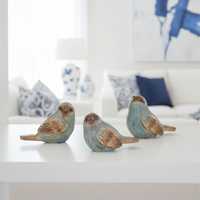 Resin Blue and Brown Bird