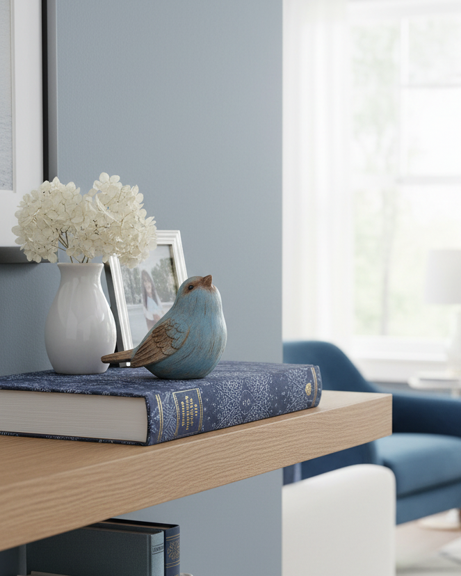 Resin Blue and Brown Bird