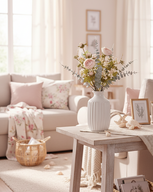 Blush Rose Blooms 24"L