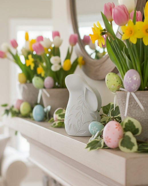 Fern Design Botanical Resin Bunny